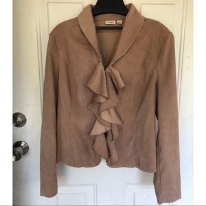 Ruffle Front Blazer
